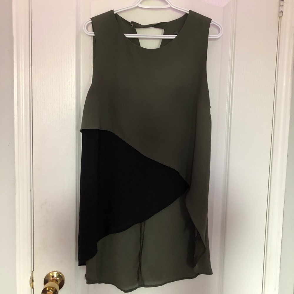 A Black and green blouse